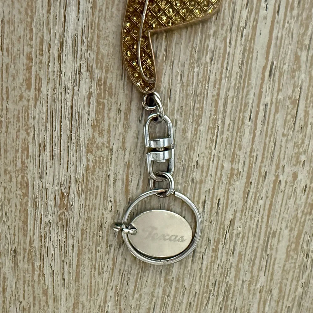 Gold Cowboy Hat Keychain